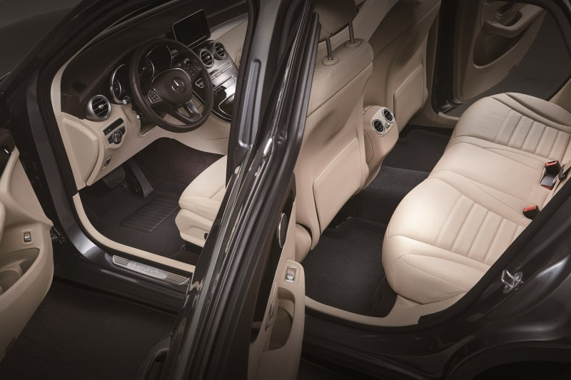 3D MAXpider 09-19 Ford Flex w Center Console Elegant 1st 2nd 3rd (2 Eyelets) -Floor Mat Set (Black)