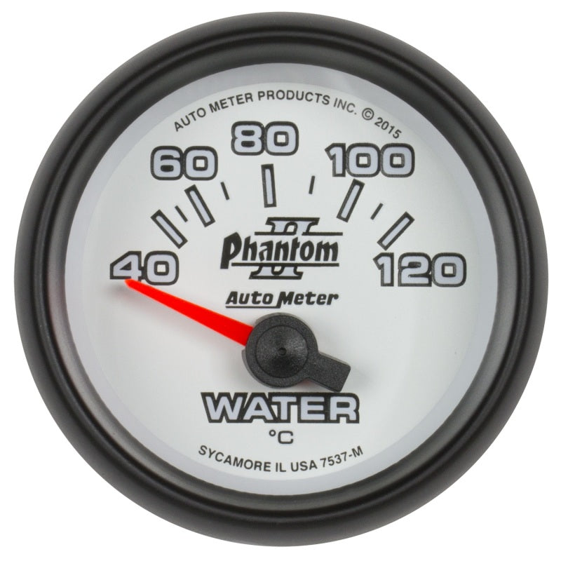 Autometer Phantom II Gauge Water Temp 2 1/16in 40-120c Electric Phantom II