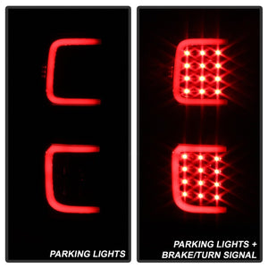 xTune Ford F150 09-14 LED Tail Lights - Black ALT-ON-FF15009-LBLED-BK