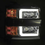 AlphaRex 15-18 Chevy 2500HD NOVA LED Proj Headlight Plank Style Jet Blk w/Activ Light/Seq Signal/DRL