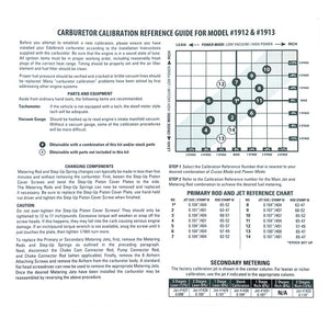 Edelbrock Calibration Kit for 1912 / 1913