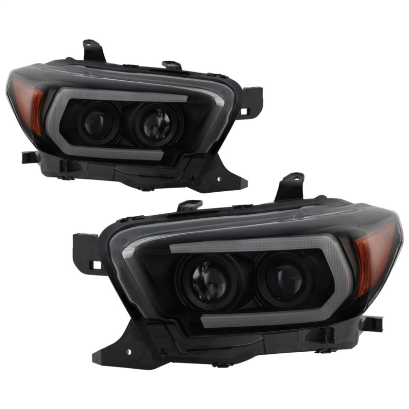 Spyder Toyota Tacoma 16-18 (TRD Model Only) Projector Headlights Black Smoke PRO-YD-TT16V1-SEQ-BSM