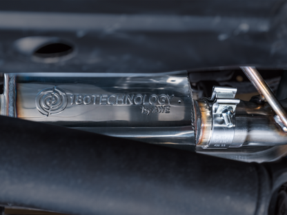 AWE Tuning 16-22 Toyota Tacoma 0FG Cat-Back Exhaust w/ BashGuard - Dual Diamond Black Tips