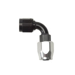 Russell Performance -12 AN Black/Silver 90 Degree Full Flow Hose End