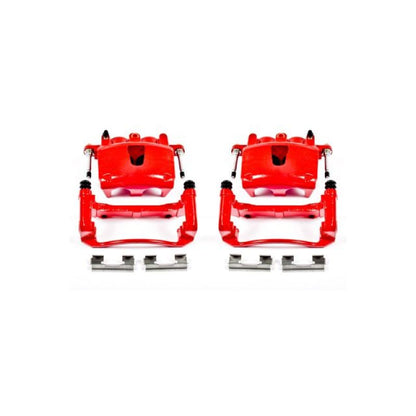 Power Stop 06-10 Jeep Commander Front Red Calipers w/Brackets - Pair