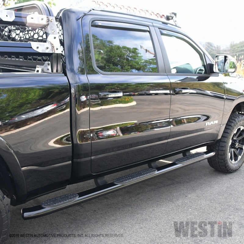 Westin 19-22 RAM 1500 CC 5ft7in. Bed (Excl. Classic) PRO TRAXX 5 W2W Oval Nerf Step Bars - Black