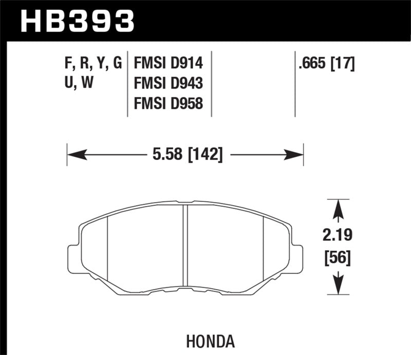 Hawk 89/03-17 Honda Accord HPS 5.0 Front Brake Pads