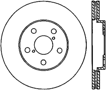 StopTech Power Slot 06-11 Lexus GS Series / 06-12 IS350 Front Left Drilled & Slotted Rotor