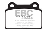 EBC 08-16 Mitsubishi Lancer Evo 10 2.0 Turbo (1 piece rotor) Bluestuff Rear Brake Pads