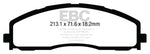 EBC 13+ Ford F250 (inc Super Duty) 6.2 (2WD) Ultimax2 Front Brake Pads