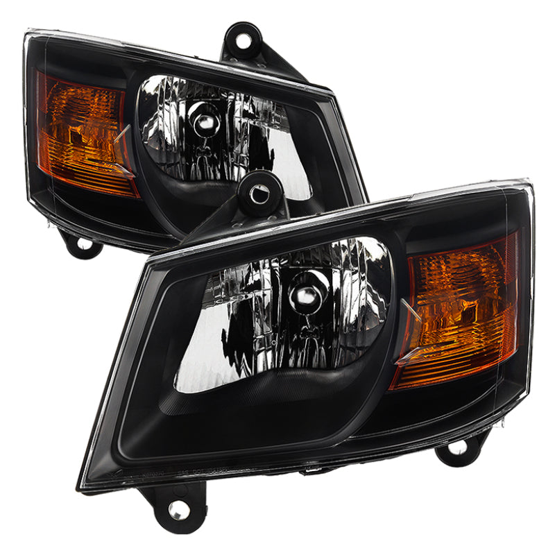 xTune Dodge Grand Caravan 08-10 OEM Style Headlights-Black HD-JH-DGC08-AM-BK