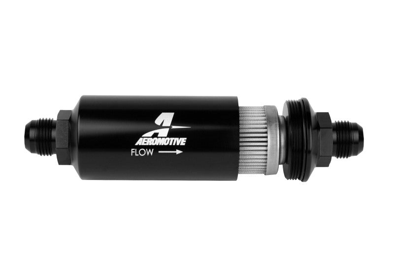 Aeromotive In-Line Filter - (AN-10) 100 Micron Stainless Steel Element Black Anodize Finish