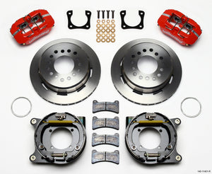 Wilwood Dynapro Low-Profile 11.00in P-Brake Kit - Red Chevy 12 Bolt Spcl 2.81in Offset