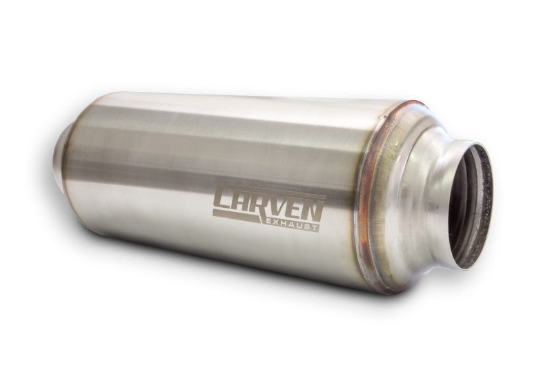 Carven Universal Carven-TR Performance Muffler 304SS 2.5in. Inlet / 15in. OL / 5in. OD