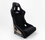 NRG FRP Bucket Seat ULTRA Edition - Large (Black Alcantara/Gold Glitter Back)