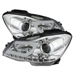 Spyder Mercedes Benz W204 C-Class 12-13 Projector Halogen Model- DRL Chrm PRO-YD-MBW20412-DRL-C