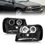 ANZO 02-09 Chevrolet Trailblazer (Will Not Fit 06-09 LT) Projector Headlights w/Halo Black Housing