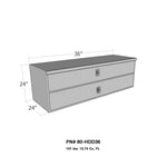 Westin/Brute HD Under Body 24in x 36in w/Top & Bottom Drawers - Aluminum