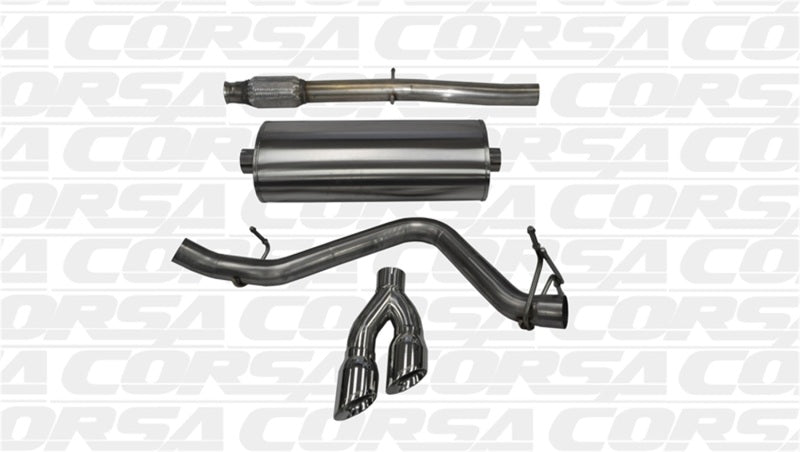 Corsa 14-19 GMC Sierra/Chevy Silv 1500 Crew Cab/Std. Bed 5.3L V8 Polished  Single Side