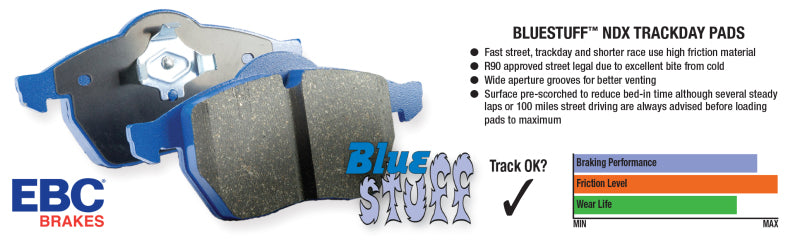 EBC 13-15 Jaguar XF 3.0L Supercharged Bluestuff Front Brake Pads