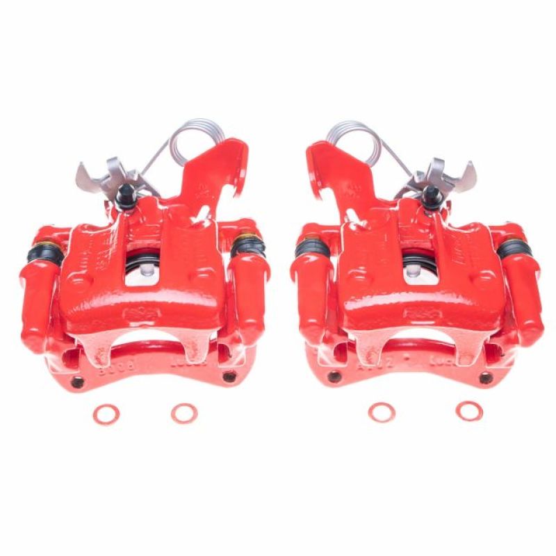 Power Stop 96-01 Audi A4 Quattro Rear Red Calipers - Pair