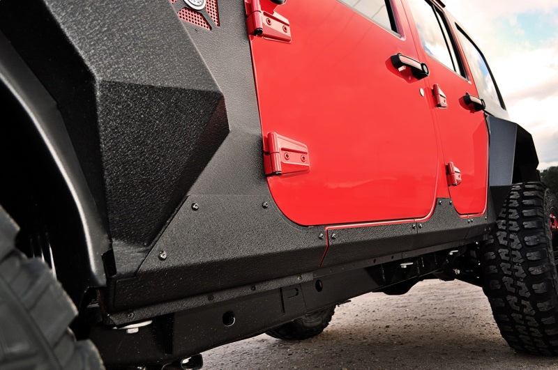 Rugged Ridge Steel Body Armor Cladding 07-18 Jeep Wrangler JKU