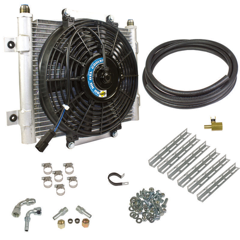 BD Diesel Xtruded Trans Oil Cooler - 5/8 inch Cooler Lines