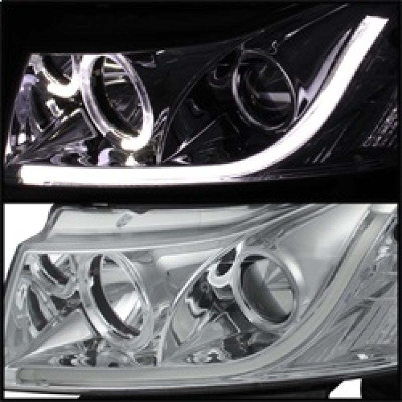 Spyder Chevy Cruze 11-14 Projector Headlights Light Tube DRL Chrm PRO-YD-CCRZ11-LTDRL-C