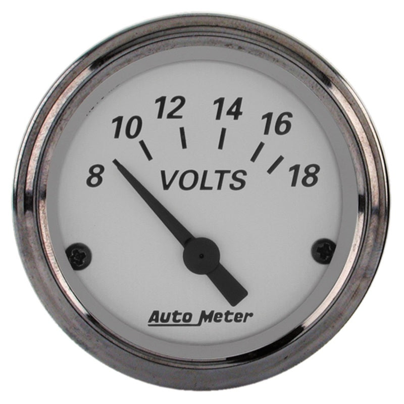 AutoMeter American Platinum 2-1/16in Electric 18V Voltmeter Gauge