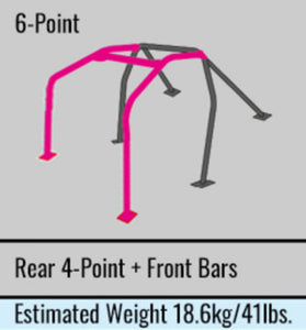 Cusco D1 Chromoly 2-Pssgr 6-PT DASH-THRU Roll Cage w/Harness Bar 00-05 S2000 AP1/AP2 (S/O/No Cancel)