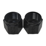 Russell Performance -8 AN Tube Nuts 1/2in dia. (Black) (2 pcs.)