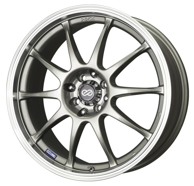 Enkei J10 17x7 5x108/115 38mm Offset 72.62mm Bore Dia Silver w/ Machined Lip Wheel