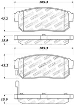 StopTech Street Touring 11/00-02 Infiniti G20/10/00-04 I30/I35 Rear Brake Pads