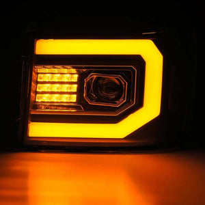 AlphaRex 07-13 GMC 1500HD PRO-Series Projector Headlights Plank Style Chrm w/Activ Light/Seq Signal