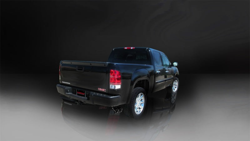 Corsa 1999-2006 GMC Sierra 4.8L V8 3in Cat-Back Single Side w Twin 4in Black Pro-Series Tips