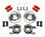 Wilwood D154 P/S Park Brake Kit Red Small Ford 2.50in Offset