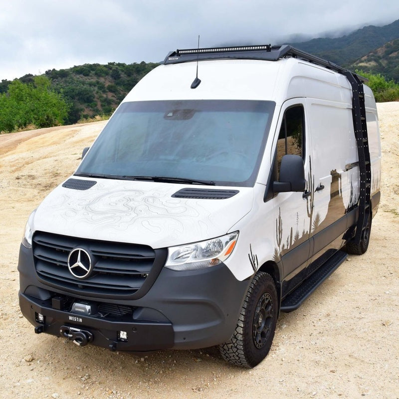 Westin 19-24 Mercedes-Benz Sprinter High Roof Mesa Side Ladder - Textured Black