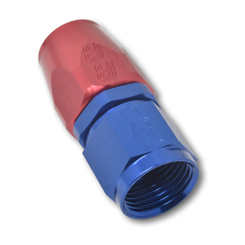 Russell Performance -12 AN Red/Blue Straight Full Flow Hose End