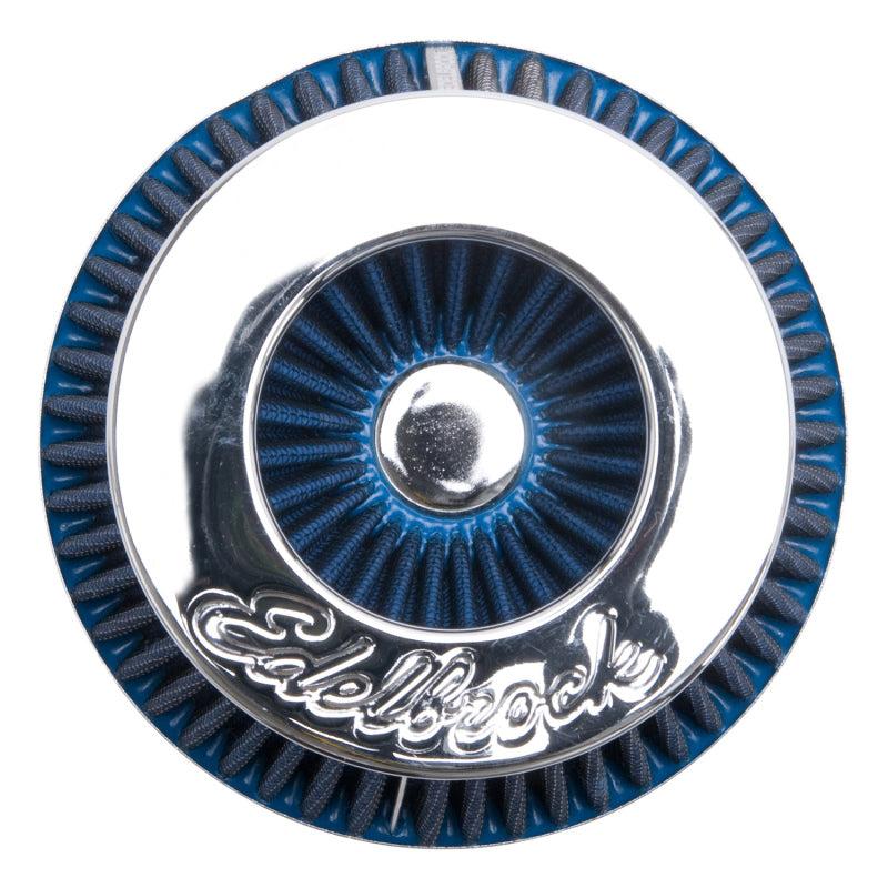 Edelbrock Air Filter Pro-Flo Series Conical 10In Tall Blue/Chrome