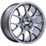 BBS CH-R 18x8.5 5x112 ET38 Satin Titanium Polished Rim Protector Wheel -82mm PFS/Clip Required