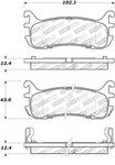 StopTech Street Touring 94-97/99-05 Miata w/ Normal Suspension Rear Brake Pads D636