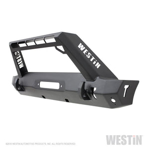 Westin 07-18 Jeep Wrangler JK WJ2 Stubby Front Bumper w/LED Lt Bar Mnt - Tex. Blk