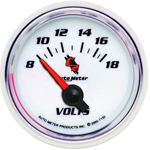 Autometer C2 2-1/16in Electric 18V Voltmeter Gauge