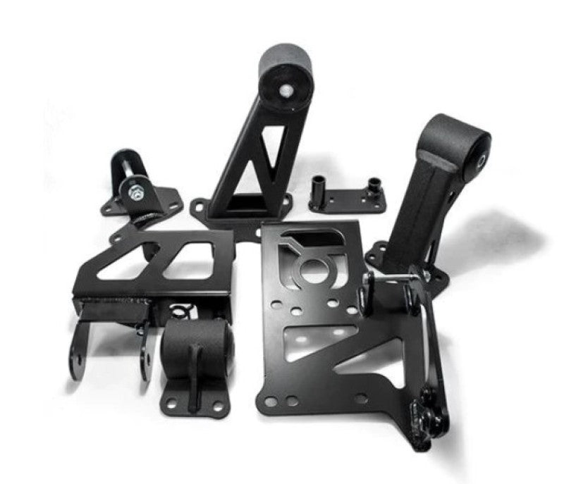 Innovative 94-01 Integra J-Series Black Steel Mounts 95A Bushings (w/ Alt. Relocation Bracket)