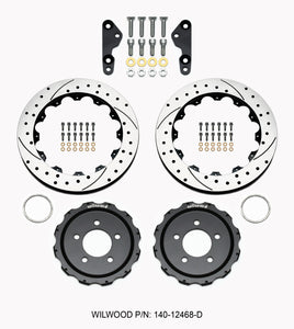 Wilwood Pro-Matrix Rear Kit Drilled 05-12 Mustang GT (2pc Hat/Rtr)