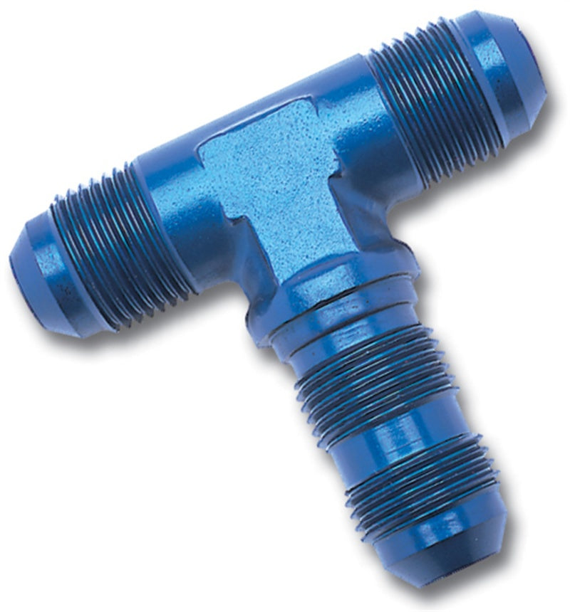 Russell Performance -8 AN Flare Bulkhead Tee Fitting (Blue)