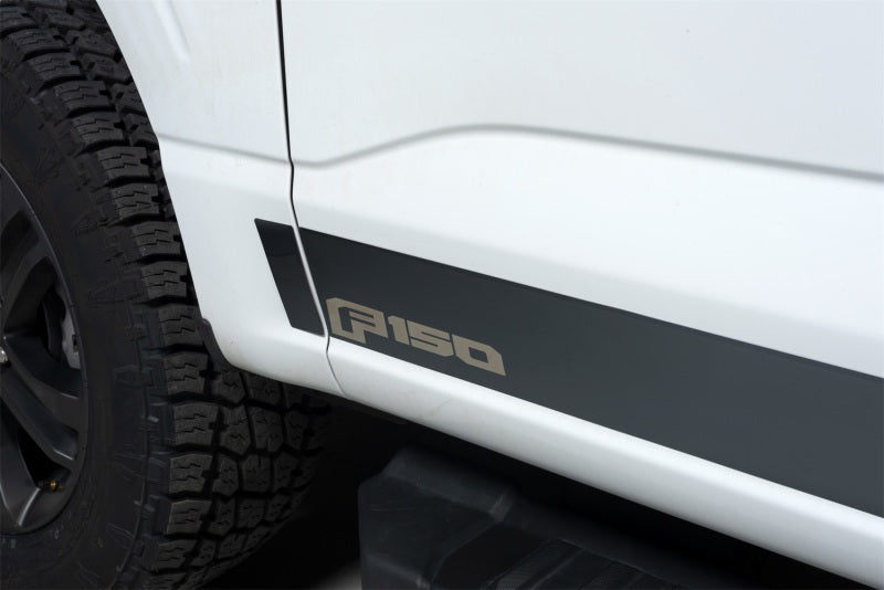 Putco 2021 Ford F-150 Super Crew 5.5ft Box Ford Licensed Blk Platinum Rocker Panels (4.25in 12pc)