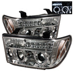 Spyder Toyota Tundra 07-13 Projector Headlights LED Halo LED Chrm PRO-YD-TTU07-HL-C