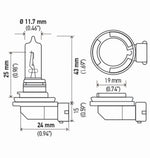 Hella H9 12V 65W PGJ19-5 HP 2.0 Halogen Bulbs