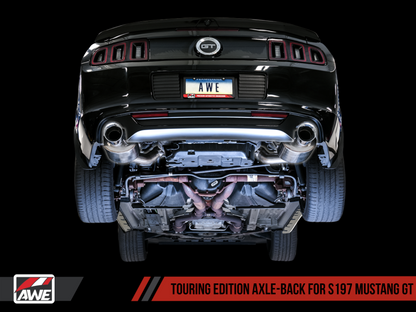 AWE Tuning S197 Mustang GT Axle-Back Exhaust - Touring Edition (Chrome Silver Tips)